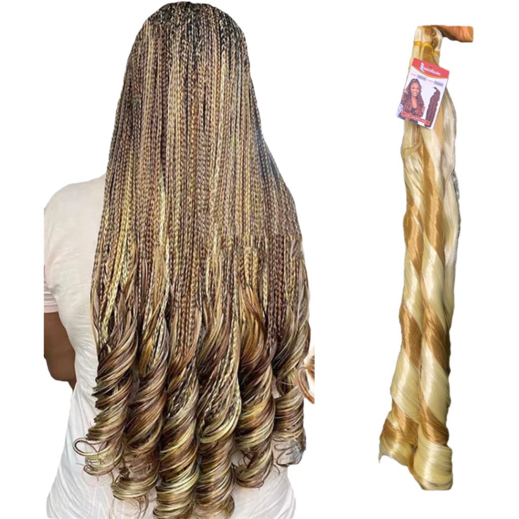 Helenaflawless French Curls braiding Hair 30inches Color- P27/613